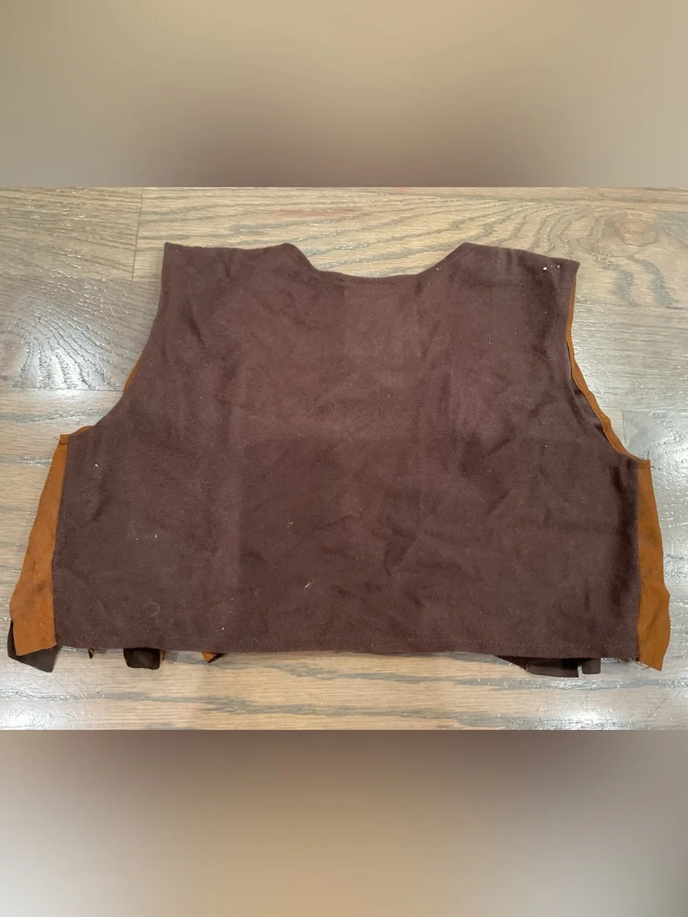 Boys Brown Cowboy Costume Set with Hat, Vest & Pants Size Small